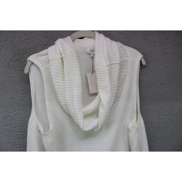 Crown & Ivy Cowl Neck Sleeveless Sweater Tunic-Hi Lo-XL-New w/Tags-Minimalist - Picture 3 of 9